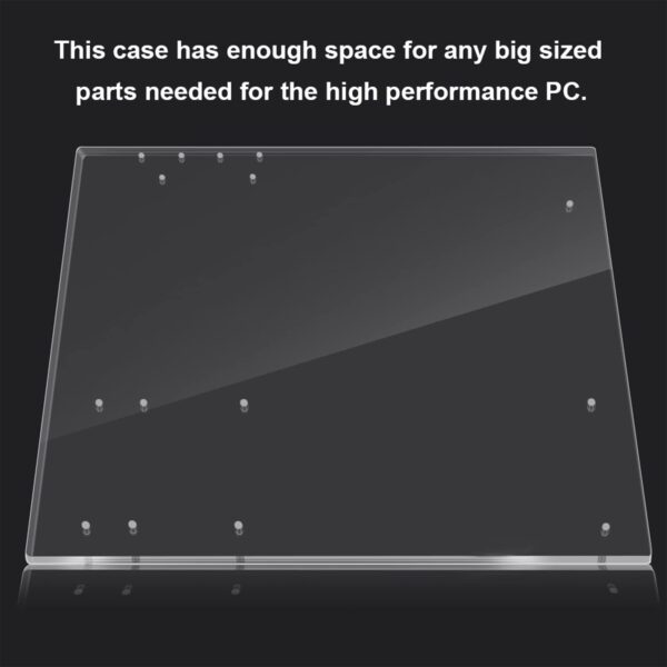 Computer Case Open Frame, Transparent Motherboard Acrylic Frame, Overlock Computer Case DIY Base Stand for M ATX - Image 3