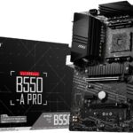 MSI B550-A PRO ProSeries Motherboard (AMD Ryzen 5000, AM4, DDR4, PCIe 4.0, SATA 6Gb/s, M.2, USB 3.2 Gen 2, HDMI/DP, ATX)