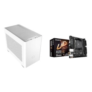 Cooler Master NR200 White SFF Small Form Factor Mini-ITX Case & Gigabyte A520I AC