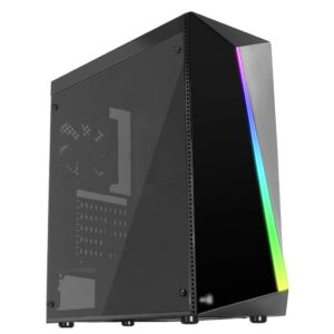 HDYD Gaming Case,Mid-Tower PC Gaming Case ATX/M-ATX/ITX - Front I/O USB 3.0 Port - Transparent Side Panels - 8Fan Position-Water Cooling Installation Ready