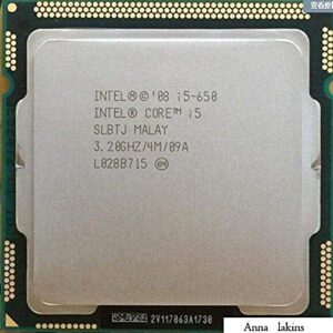 Intel Core i5-650 3.2GHz 3.20GHz 4M SLBTJ Socket 1156 Clarkdale CPU Processor +P (Renewed)