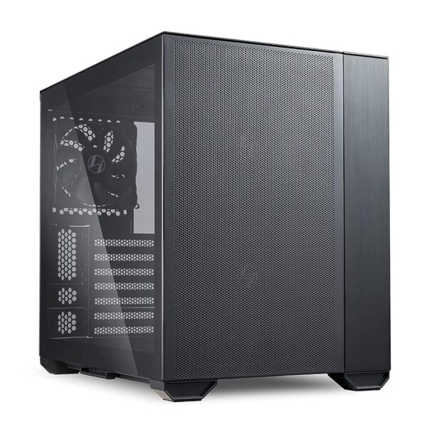 Lian Li O11 Air Small Case - Mini ITX - Mesh & Aluminum Panel - include 2 x 140MM PWM fans & 120mm PWM fan - up to 200mm long full ATX PSUs (O11AMX BLACK)