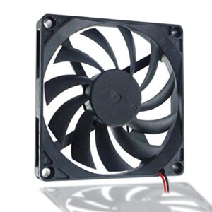Copapa 4PCS DC 12V 8015 80x80x15mm 2-Wire Cooling Fan 9 Blade Black for PC Case Cooler