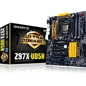 Gigabyte GA-Z97X-UD5H LGA 1150 Z97 with Killer E2200 and Intel Gaming Networking SATA Express M.2 SSD ATX Motherboard (Certified Refurbished)