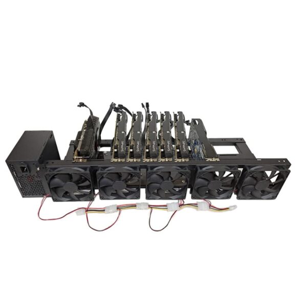 Kkonetoy USA 8 GPU Aluminium Mining Rig Open Air Computer Frame Case Crypto Coin ETH BTC Ethereum (8 GPU)