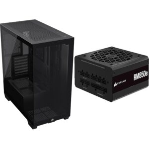 CORSAIR 3500X Mid-Tower ATX PC Case + CORSAIR RM850e Fully Modular ATX Power Supply - Black