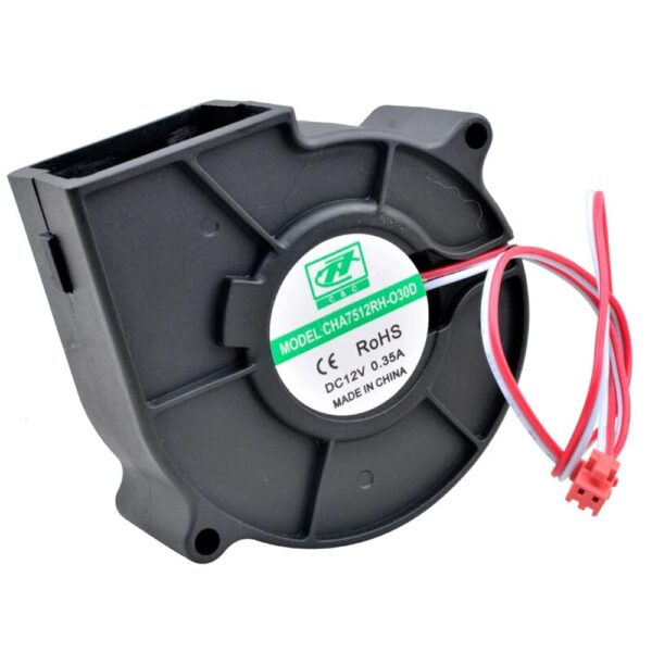 CHA7512RH-O30D 75mm Blower 7530 DC12V 0.35A High air Volume Centrifugal Turbo Blower for humidifier Atomizer