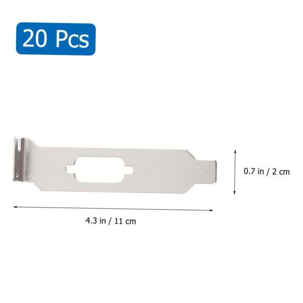 SaditY 20 PCS Chassis Computer Chassis Block Baffle Half Height Slot Cover Computer Computer Case Blank Deflector Mini Steel PCI L Blank Bracket Graphics Card Chassis Bits Block 2u - Image 5