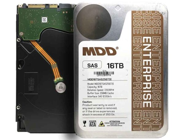 MDD 16TB 7200RPM 256MB Cache SAS 12.0Gb/s 3.5inch Internal Enterprise Hard Drive (MDD16TSAS25672E) - [NOT a SATA HDD] (Renewed)