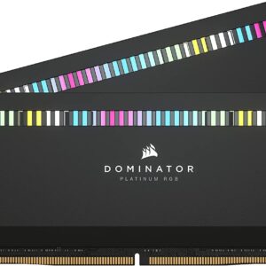 CORSAIR DOMINATOR PLATINUM RGB DDR5 RAM 64GB (2x32GB) 6400MHz CL32 Intel XMP iCUE Compatible Computer Memory - Black (CMT64GX5M2B6400C32)