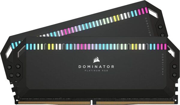 CORSAIR DOMINATOR PLATINUM RGB DDR5 RAM 64GB (2x32GB) 6400MHz CL32 Intel XMP iCUE Compatible Computer Memory - Black (CMT64GX5M2B6400C32)