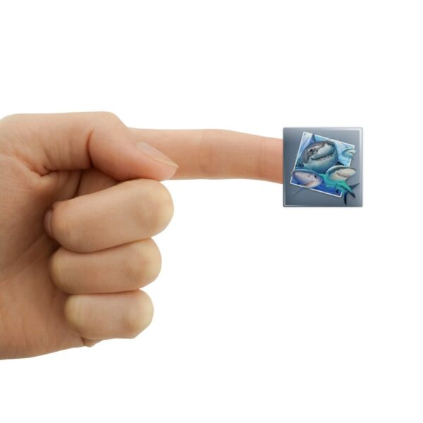 Sharks Ocean Selfie Picture Computer Case Modding Badge Emblem Resin-Topped 1 Stickers - Set of 4 - Image 3