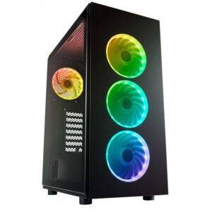 FSP CMT340 ATX mid Tower, Black, USB, POC0000061 (ATX mid Tower, Black, USB 3.0 x 2 Port,HD Audio, A.RGB)