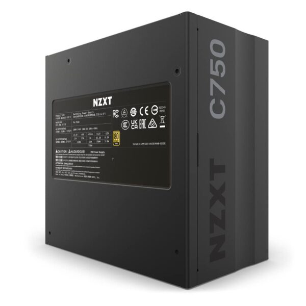 NZXT C750 PSU (2022) - PA-7G1BB-US - 750 Watt PSU - 80+ Gold Certified - Fully Modular - Sleeved Cables - ATX Gaming Power Supply (Renewed) - Image 3