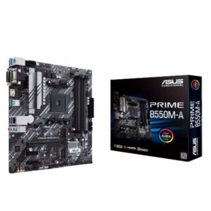 ASUS Prime B550M-A WiFi II AMD AM4 (3rd Gen Ryzen™) Micro ATX Motherboard (PCIe 4.0, WiFi 6, ECC Memory, 1Gb LAN, HDMI 2.1/D-Sub, 4K@60HZ, Addressable Gen 2 RGB Header and Aura Sync) (Renewed)