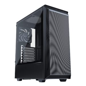 Phanteks Eclipse P300A (PH-EC300ATG_BK01) high airflow full-metal mesh design, compact ATX Mid-tower, 120mm black case fan, Black