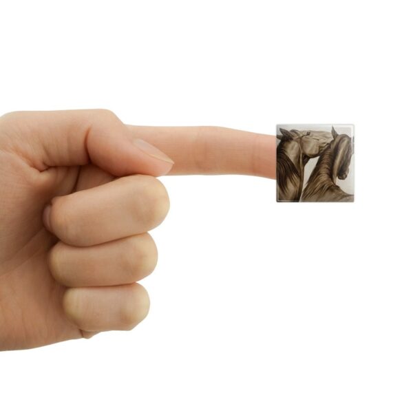 Horses Vintage Sepia Tone Computer Case Modding Badge Emblem Resin-Topped 1 Stickers - Set of 4 - Image 3