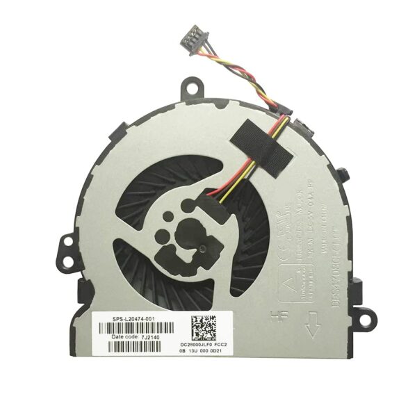 xinzhuoqi New CPU Cooling Fan Intended for HP 15-AC 15-AF 15-AY 15-BA 15-BF 15-BD 15-BS 15-BW 250 255 G4 G5 G6 Series Fan 813946-001 925012-001 TPN-C125 TPN-C126