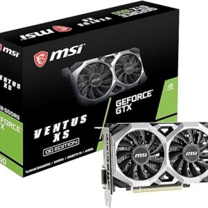 MSI GeForce GTX 1650 Ventus XS 4G OC Gaming Graphics Card 128-Bit HDMI/DP 4GB GDRR5 HDCP Support DirectX 12 VR Ready OC, NVIDIA GPU Video Card for PC Gaming, Computer Graphics Cards (Renewed)