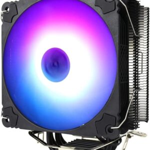 TARCT Computer Radiator CPU Cooler 120mm Fan RGB 4PIN Bracket Efficient Cooling Mute (Color : Black RGB)