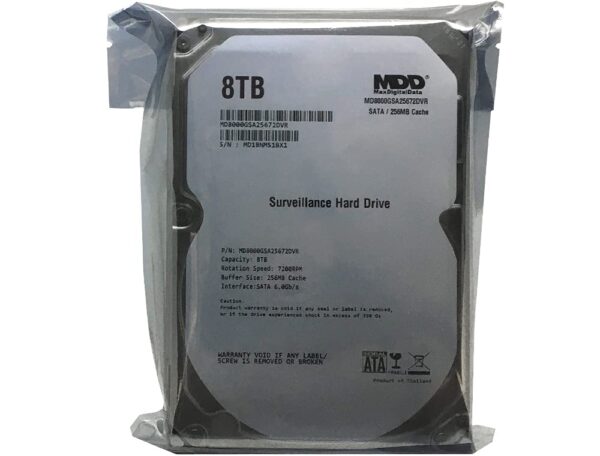 MaxDigitalData 8TB 7200 RPM 256MB Cache SATA 6.0Gb/s 3.5inch Internal Hard Drive for Surveillance (MD8000GSA25672DVR) - 3 Years Warranty (Renewed) - Image 5
