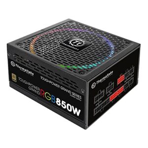 Thermaltake Toughpower Grand RGB 850W 80+ Gold Smart Zero 256-Color RGB Fan Fully Modular Power Supply 10 Yr Warranty PS-TPG-0850FPCGUS-R (Renewed)