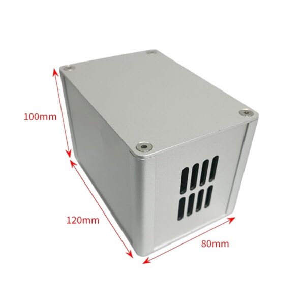 LD-Teemm Aluminum Alloy Finished Chassis, Industrial Chassis, Made of Aluminum Alloy, DIY Computer Chassis, Sandblasted Silver, Size: 80 * 100 * 120mm - Image 3