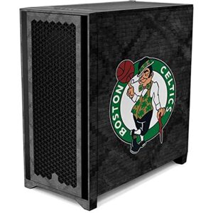 Skinit Decal Gaming Skin Compatible with Corsair 4000D Tempered Glass Mid-Tower ATX Case - Officially Licensed NBA Boston Celtics Dark Rust Design