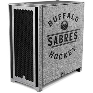 Skinit Decal Gaming Skin Compatible with Corsair 4000D Tempered Glass Mid-Tower ATX Case - Officially Licensed NHL Buffalo Sabres Black Text Design