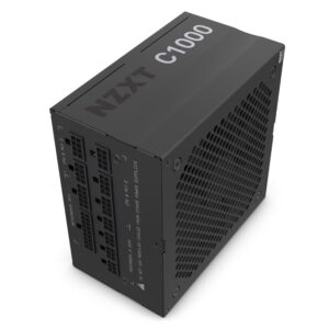 NZXT C1000 PSU (2022) - PA-0G1BB-US - 1000 Watt PSU - 80+ Gold Certified - Fully Modular - Sleeved Cables - ATX Gaming Power Supply (Renewed)
