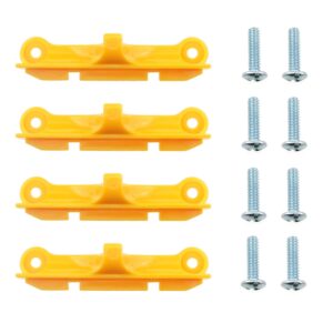 RLECS CPU Fan Retainer Bracket 4PCS Yellow CPU Fan Support Bracket CPU Motherboard Bracket Clips for AM4