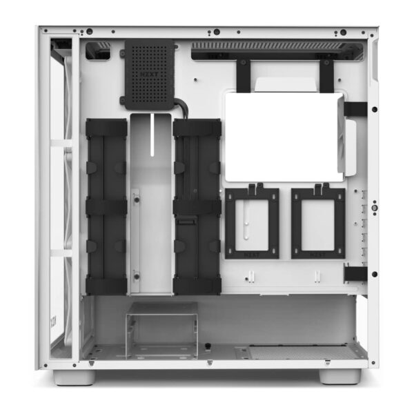 NZXT H7 Elite - CM-H71EW-01 - ATX Mid Tower PC Gaming Case - Front I/O USB Type-C Port - Quick-Release Tempered Glass Side Panel - Vertical GPU Mount - Integrated RGB Lighting - White - Image 5
