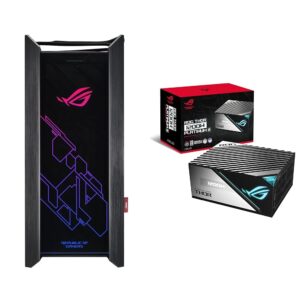 Asus ROG Strix Helios GX601 RGB Mid-Tower Computer Case for up to EATX Motherboards, Black & ROG Thor 1200W Platinum II (1200 Watt, Fully Modular Power Supply, 80+ Platinum