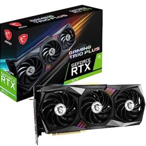 MSI Geforce RTX 3070 GAMING TRIO PLUS 8G LHR Gaming Graphics Card for PC Gaming Computer, 8GB GDDR6, 1770 MHz, HDMI, NVIDIA GPU Video Cards, Fast Computer Graphics Cards for Gamers (Renewed)