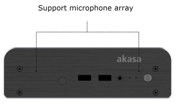 Akasa Solid Aluminum Fanless Case for 7th Generation i3 and i5 Intel Baby Canyon NUC Boards - Black - Image 9