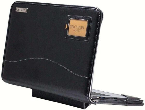 Broonel - Contour Series - Black Heavy Duty Leather Protective Case - Compatible with ASUS VivoBook Flip 14 Thin and Light 2-in-1 14 Laptop - Image 3