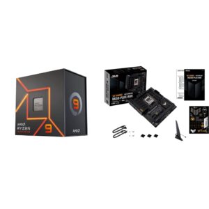 AMD Ryzen™9 7950X 16-Core,32-Thread Unlocked Desktop Processor ASUS TUF Gaming B650-PLUS WiFi Socket AM5(LGA 1718)Ryzen 7000 ATX Gaming Motherboard(14Power Stages,PCIe® 5.0 M.2 Support,and Aura Sync)
