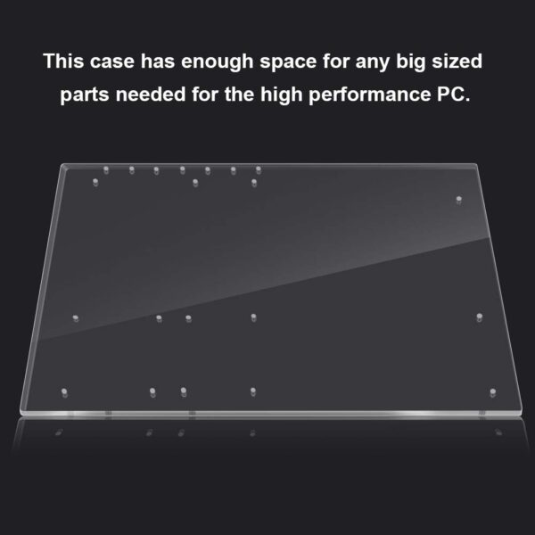 Open Frame Transparent Acrylic Overlock Computer Case DIY Base Stand for ATX Motherboard - Image 2