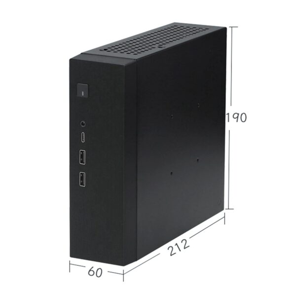 KTELI 2X M09 HTPC Host Mini ITX Computer Chassis DC Power Supply Industrial Control Chassis Home Desktop Computer Case, black, 750150105 - Image 7