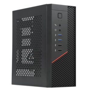 Geynutaly A09P Desktop Mini Itx Case Htpc Chassis Game Computer Can Stand or Lie Down for Small 1U Power Supply