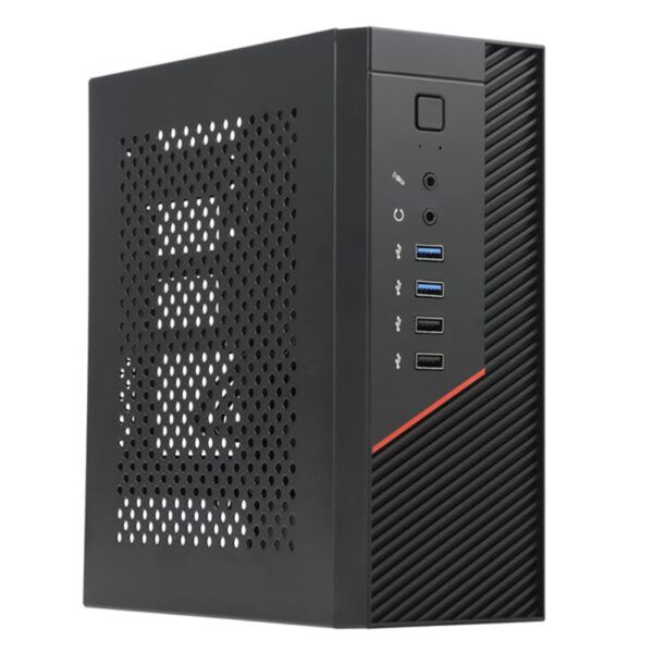 Geynutaly A09P Desktop Mini Itx Case Htpc Chassis Game Computer Can Stand or Lie Down for Small 1U Power Supply