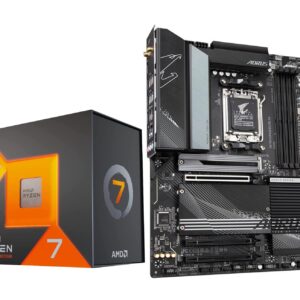 INLAND Micro Center AMD Ryzen 7 7800X3D 8-Core16-Thread Desktop Processor with GIGABYTE X670 AORUS Elite DDR5 PCIe 5.0 WiFi 6E ATX Motherboard