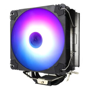 Computer Radiator CPU Cooler 120mm Fan RGB 4PIN Bracket Efficient Cooling (Color : Black RGB) (Black RGB)