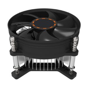 Computer Radiator Desktop Computer PC CPU Heatsink Cooler Fan core 3 Pin Aluminum CPU Cooling Cooler Fan (Color : Black)