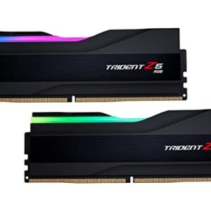 G.SKILL Trident Z5 RGB Series (Intel XMP 3.0) DDR5 RAM 48GB (2x24GB) 8200MT/s CL40-52-52-131 1.35V Desktop Computer Memory UDIMM - Matte Black (F5-8200J4052F24GX2-TZ5RK)