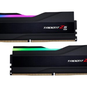G.SKILL Trident Z5 RGB Series (Intel XMP 3.0) DDR5 RAM 32GB (2x16GB) 5200MT/s CL36-36-36-83 1.20V Desktop Computer Memory UDIMM - Matte Black (F5-5200J3636C16GA2-TZ5RK)