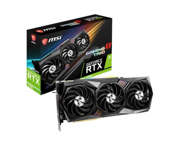 MSI Gaming GeForce RTX 3090 24GB GDRR6X 384-Bit HDMI/DP Nvlink Tri-Frozr 2 Ampere Architecture OC Graphics Card (RTX 3090 GAMING X TRIO 24G) (Renewed)
