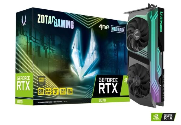 ZOTAC GAMING GeForce RTX 3070 AMP Holo 8GB GDDR6 256-bit 14 Gbps PCIE 4.0 Gaming Graphics Card (Renewed)