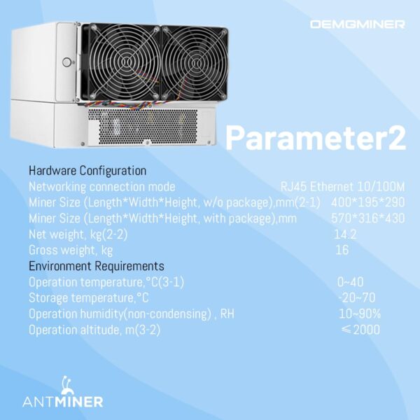 OEMGMINER Bitmain Antminer Miner S19 XP 141T 3032W Bitcoin Miner BTC/BCH Miner Crypto Mining (Antminer S19 XP 141Th) (Renewed) - Image 6
