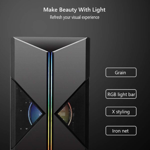 HDYD Gaming Case,Mid-Tower PC Gaming Case ATX/M-ATX/ITX - Front I/O USB 3.0 Port - Acrylic Side Panel - 8 Fan Position - Water-Cooling Ready (Size : 1 Fan) - Image 2